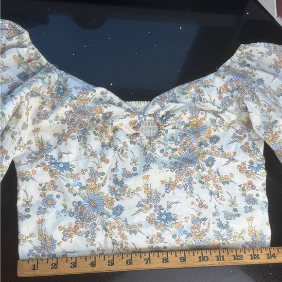 Abercrombie & fitch Floral Puff Sleeve Top size M - Picture 9 of 12